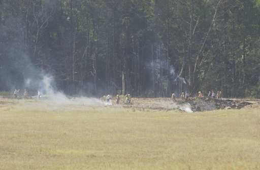 This is a photo (by Associated Press) of the Flight 93 Crash Site in Pennsylvania; one of the 9/11 crash sites. Do you see anything wrong in this crash site of a Boeing 757? [The bigger the lie the more people will believe it (Joseph Goebbels, Hitler's propaganda minister.)]